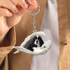 Sleeping Angel Acrylic Keychain Cocker Spaniel SA146