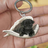 Sleeping Angel Acrylic Keychain Pug SA168