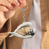 Sleeping Angel Acrylic Keychain Anatolian Shepherd Dog SA184