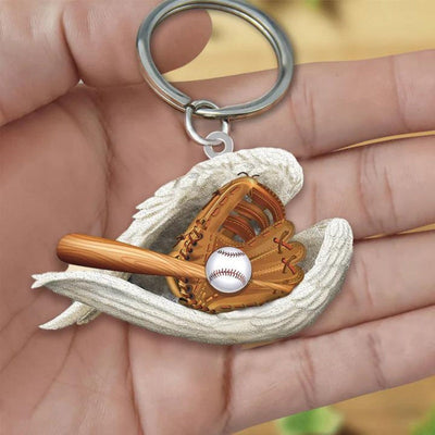 Sleeping Angel Acrylic Keychain Baseball SA199