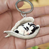 Sleeping Angel Acrylic Keychain Cow SA210