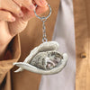 Sleeping Angel Acrylic Keychain Hedgehog SA221