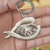 Sleeping Angel Acrylic Keychain Hedgehog SA221