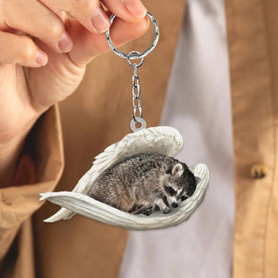 Sleeping Angel Acrylic Keychain Raccoon SA245