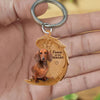 Dachshund Forever In My Heart Acrylic Keychain FK019