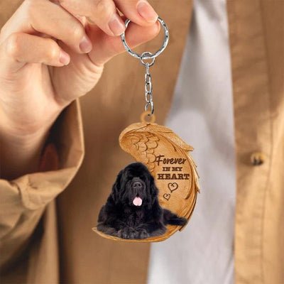 Newfoundland Dog Forever In My Heart Acrylic Keychain FK022