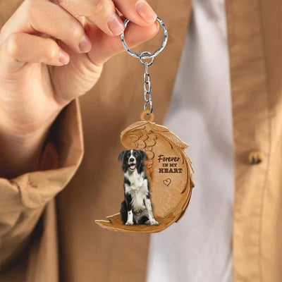 Border Collie Forever In My Heart Acrylic Keychain FK023