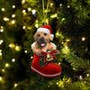 Boerboel In Santa Boot Christmas Hanging Ornament SB129