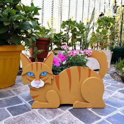 Orange Cat Planter AP073