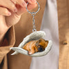 Sleeping Angel Acrylic Keychain Pekingese02