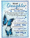 To My Daughter - From Mom - I Love You F019 - Premium Blanket