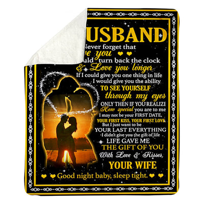 To My Husband - From Wife - A519 - Premium Blanket