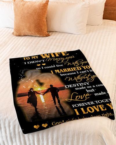 To My Wife - Husband A291 - Premium Blanket